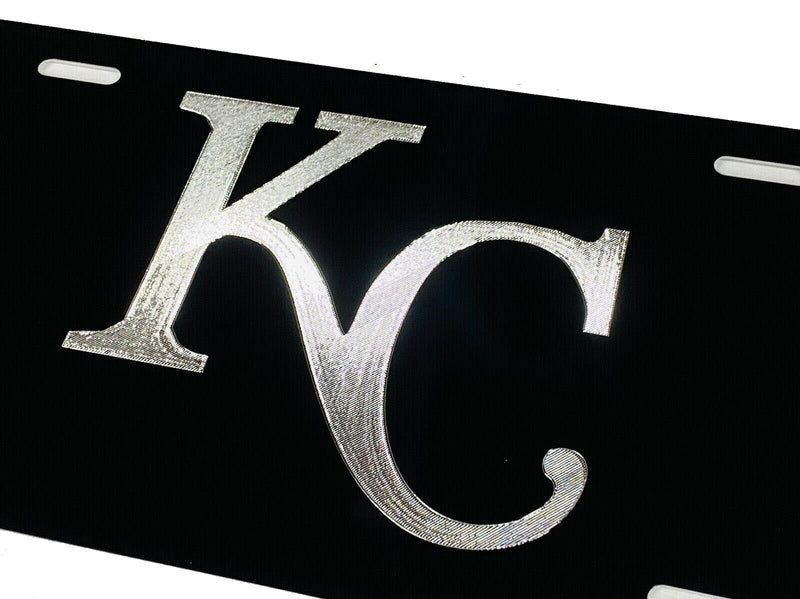 ENGRAVED Kansas City Royals Fan Car Tag Diamond Etched Aluminum License Plate