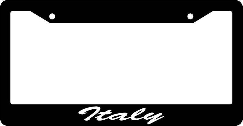 Black License Plate Frame CURSIVE Italy Auto Accessory 1488  Mod-GRAPH9856236-1812