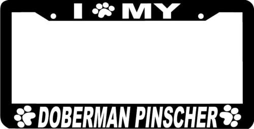 DOBERMAN PINSCHER PAW PRINT DOG License Plate Frame