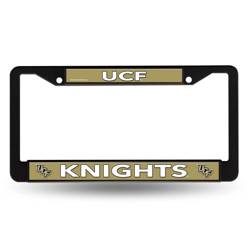 NCAA UCF Knights Black Plastic License Plate Frame