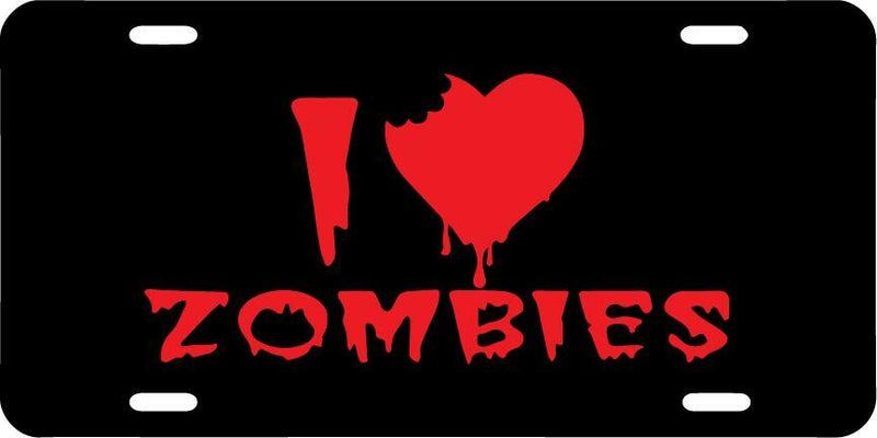 I Heart Zombies Vanity License Plate Mod-GRAPH9856236-7626