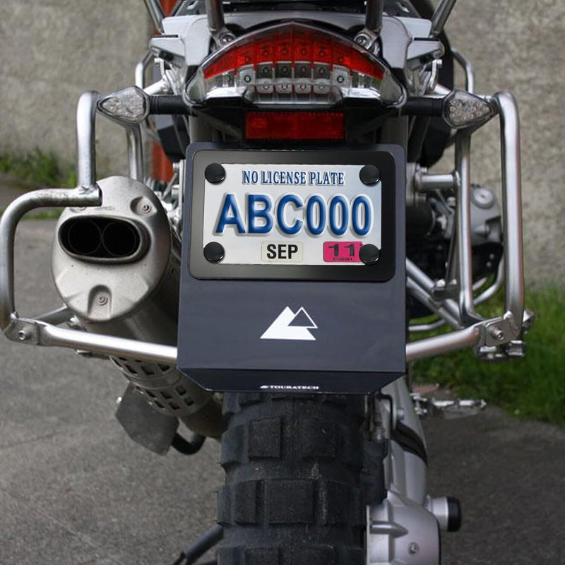 Matte Black Stainless Steel Motorcycle License Plate Frame Including Hardware