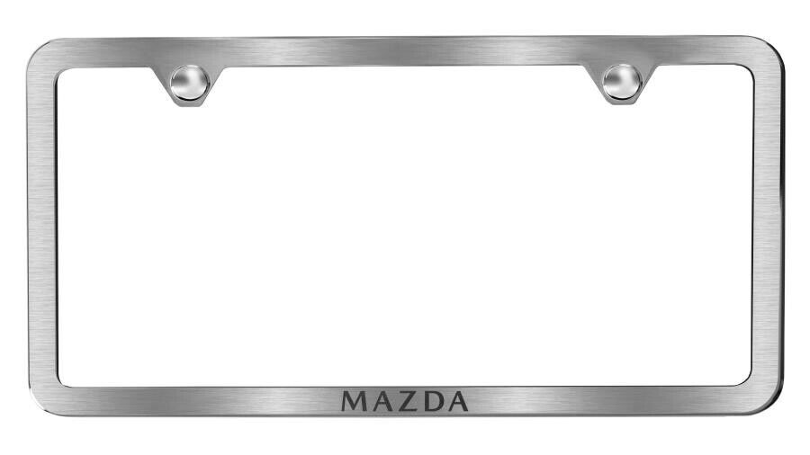 Buy Mazda New-Logo Chrome On Black License Plate Made In USA Genuine In - Foto 10