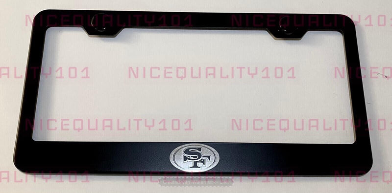 San Francisco 49ers Laser Engraved Etched Stainless Finished License Plate Frame