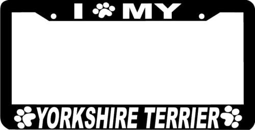 YORKSHIRE TERRIER DOG PAW PRINT License Plate Frame