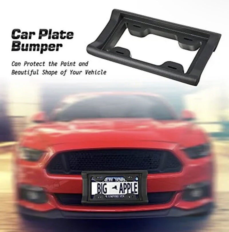 License Plate Bumper Guard with Screws and Protector Rubbers 2.3 Inches Thick...