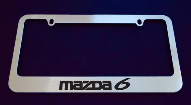 2 MAZDA 6 LICENSE PLATE FRAME, MADE OF CHROME 2 Frames