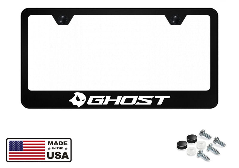 Reflective Ghost Stainless Steel License Plate Frame Holder Street Racing