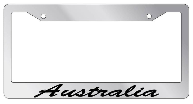 Chrome License Plate Frame CURSIVE Australia Auto Accessory Novelty 1610  Mod-GRAPH9856236-5472