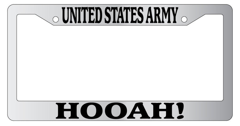 Chrome METAL License Plate Frame UNITED STATES ARMY HOOAH! Accessory 161  Mod-GRAPH9856236-8952