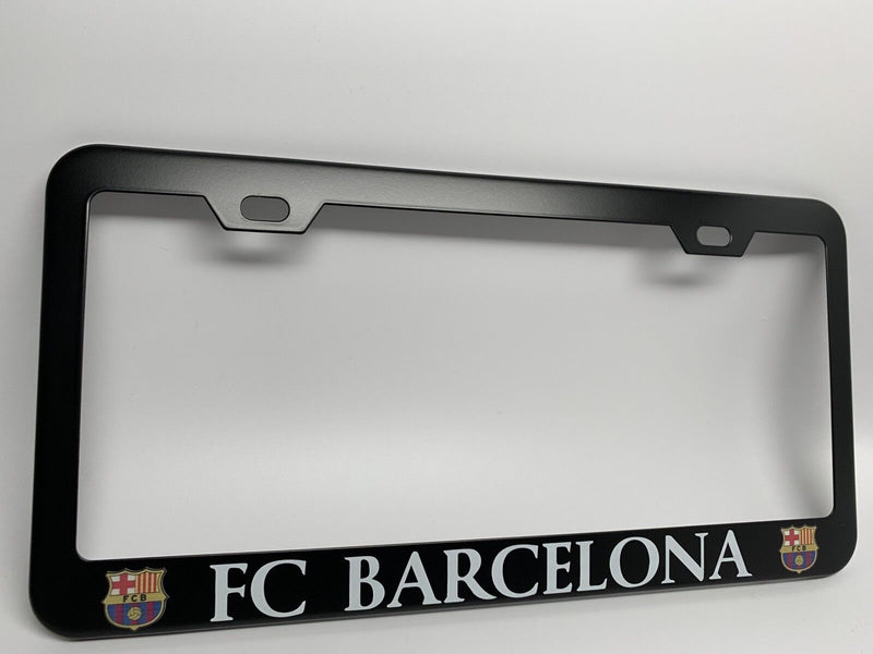 Black "FC BARCELONA" License Plate Frame