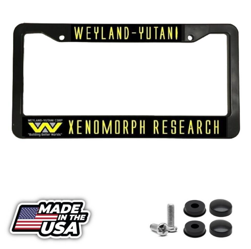 for Aliens! for Weyland-Yutani/Xenomorph Research Black License Plate Frame NEW!