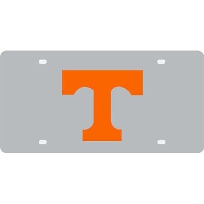 NCAA Tennessee Volunteers Inlaid Acrylic License Plate - Silver Background