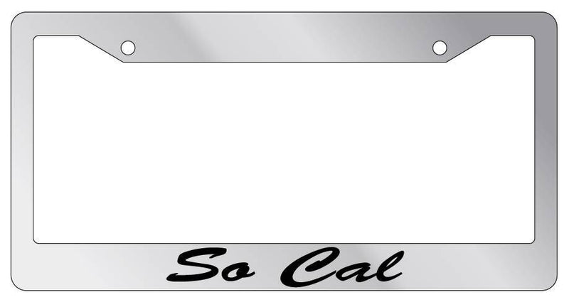 Chrome License Plate Frame CURSIVE So Cal Auto Accessory Novelty  Mod-GRAPH9856236-5539