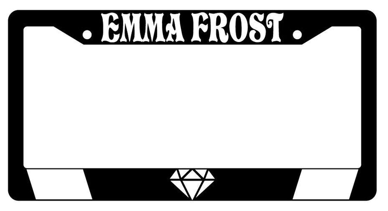 Emma Frost Black Plastic License Plate Frame Auto For Marvel  Mod-GRAPH9856236-1952