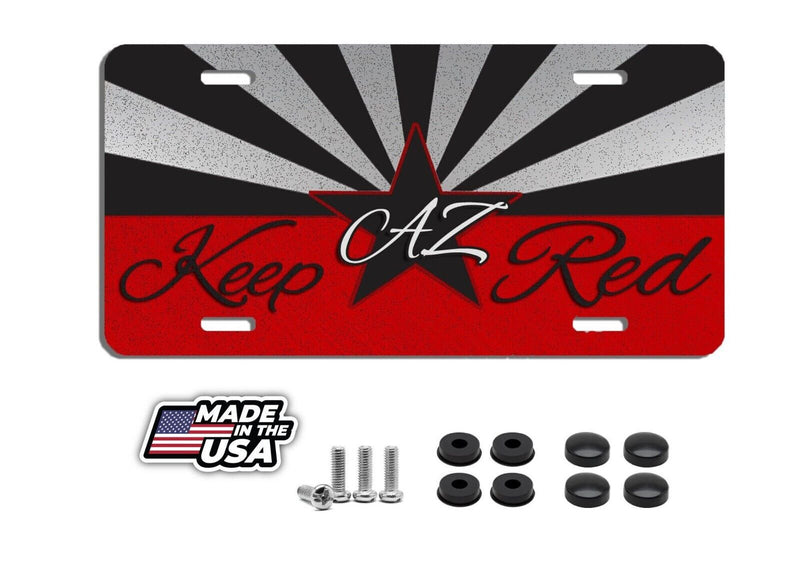 Arizona flag keep Arizona red aluminum license plate car truck SUV Tag