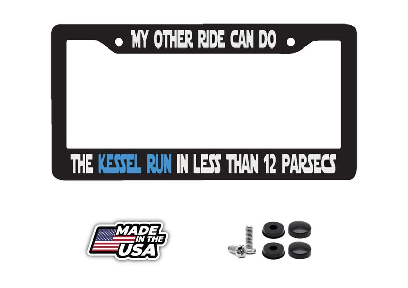 Kessel Run in 12 Parsecs for Star Wars Millennium Falcon License Plate Frame NEW