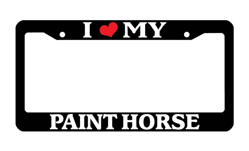Black License Plate Frame I Heart My Paint Horse Auto Accessory 490  Mod-GRAPH9856236-3320