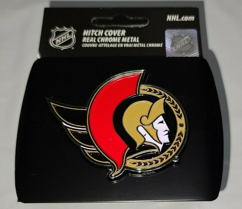 NHL Ottawa Senators 3D Color on Black Metal Hitch Cover