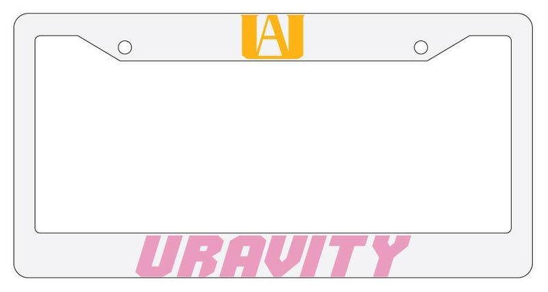 Uravity White Plastic License Plate Frame Auto My Hero Academia  Mod-GRAPH9856236-2883