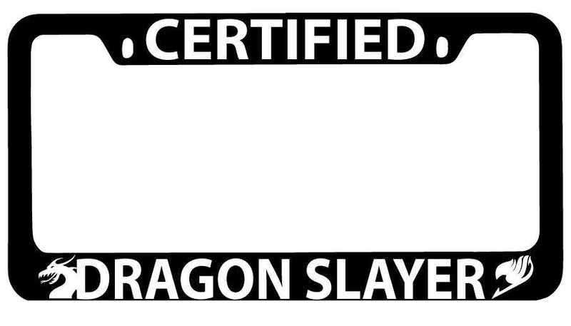 Black METAL License Plate Frame For Certified Dragon Slayer Accessory Fairy Tail  Mod-GRAPH9856236-9088