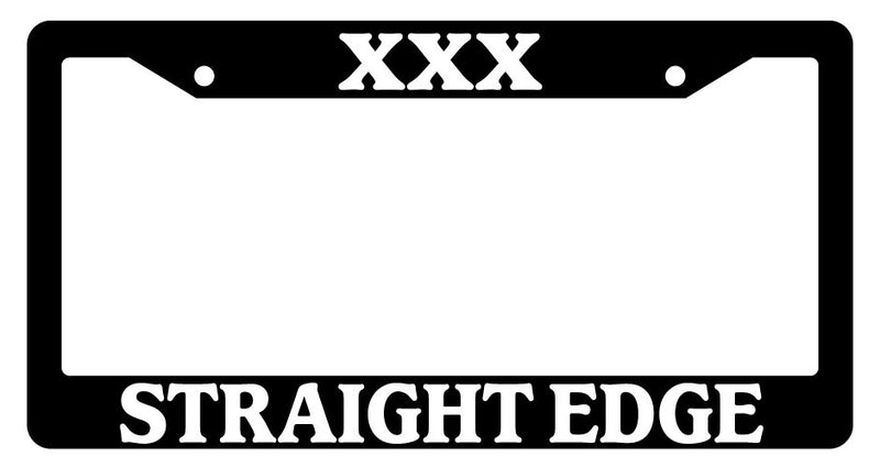 Black License Plate Frame XXX Straight Edge Auto Accessory Novelty  Mod-GRAPH9856236-3609