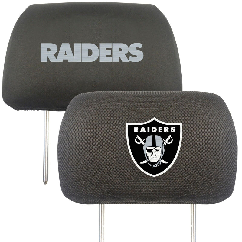 NFL Las Vegas Raiders 2-Piece Embroidered Headrest Covers