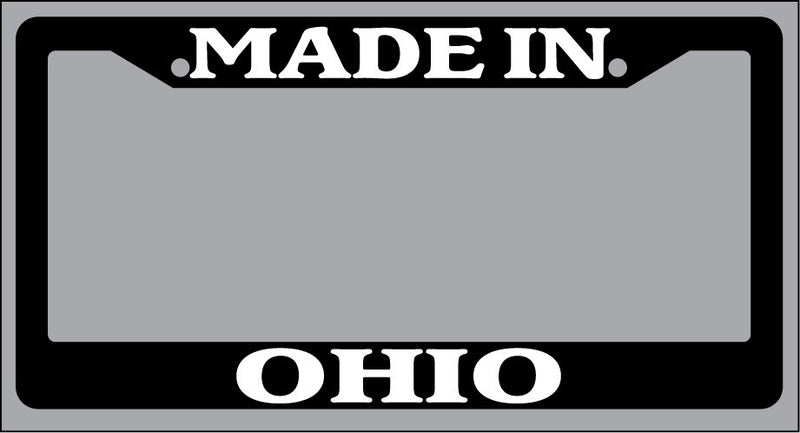 Black License Plate Frame "Made in Ohio" Auto Accessory Novelty 2459  Mod-GRAPH9856236-2979
