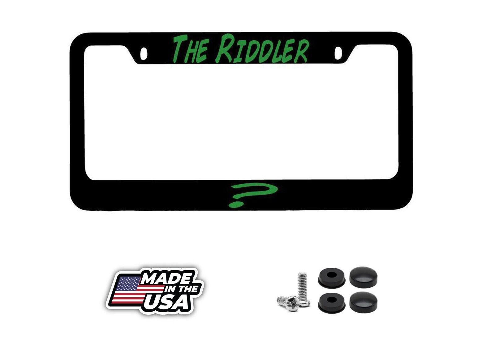The Riddler Black METAL License Plate Frame