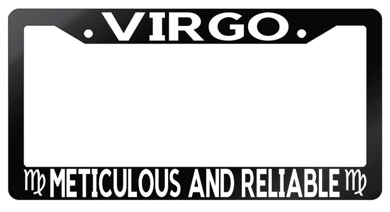 Black License Plate Frame Auto Accessory Virgo Meticulous and Reliable  Mod-GRAPH9856236-2178