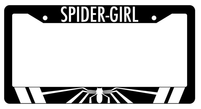 Spider Girl (DESIGN 2) Black Plastic License Plate Frame Auto For Marvel  Mod-GRAPH9856236-3818