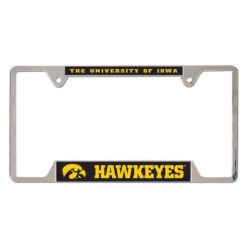 NCAA Iowa Hawkeyes Metal Chrome License Plate Frame