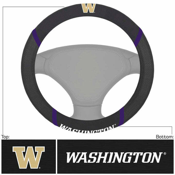 NCAA Washington Huskies Embroidered Steering Wheel Cover