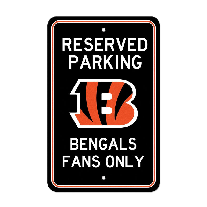 NFL Cincinnati Bengals Reserved Parking Sign Large Decor 12"x 18"