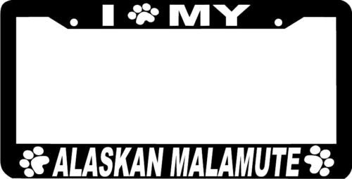 ALASKAN MALAMUTE DOG paw print License Plate Frame
