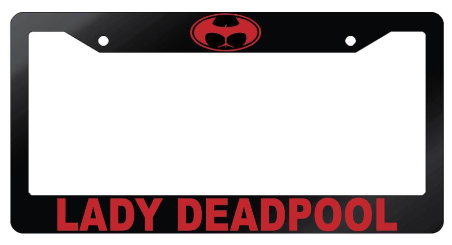 Glossy Black Ladypool (VERSION 2) Back License Frame Auto For Deadpool ...