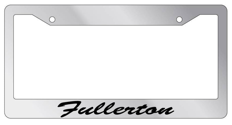 Chrome METAL License Plate Frame Fullerton Cursive Auto Accessory 1302  Mod-GRAPH9856236-8881