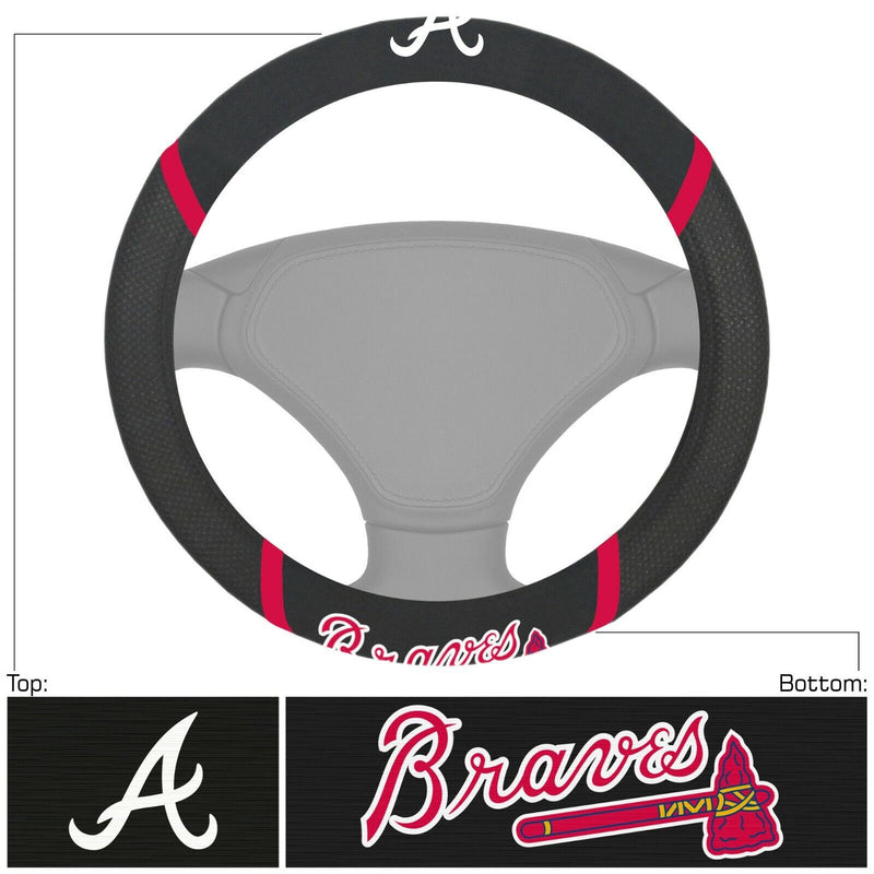 MLB Atlanta Braves Embroidered Steering Wheel Cover