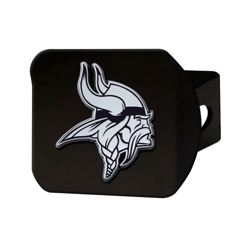 NFL Minnesota Vikings 3D Chrome on Black Metal Hitch Cover