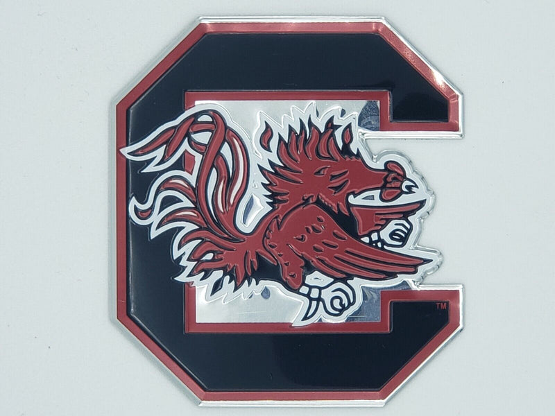 NCAA South Carolina Gamecocks Color Aluminum Auto Emblem