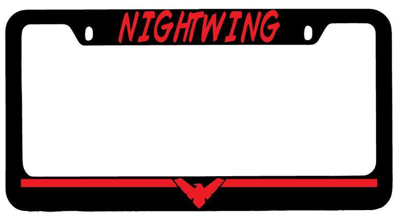 Nightwing RED Black METAL License Plate Frame Auto Accessory DC  Mod-GRAPH9856236-8755
