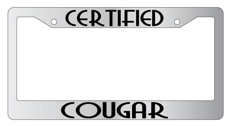 Certified Cougar Chrome License Plate Frame  Mod-GRAPH9856236-4996