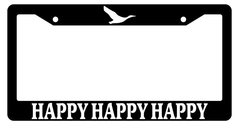 Black License Plate Frame Happy Happy Happy Auto Accessory 865  Mod-GRAPH9856236-2958