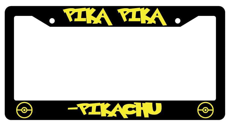 Black License Plate Frame Auto Accessory Pika-Pika  Mod-GRAPH9856236-127