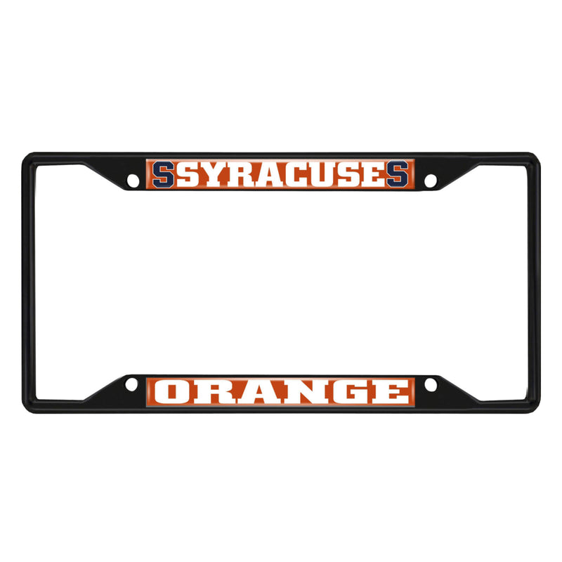 NCAA Syracuse Orange Black Metal License Plate Frame