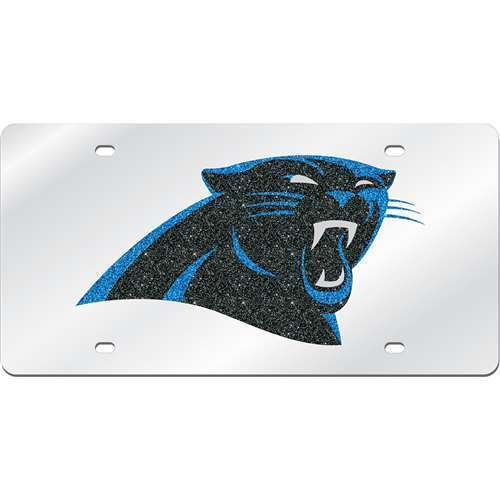 NFL Carolina Panthers Logo Mirrored License Plate