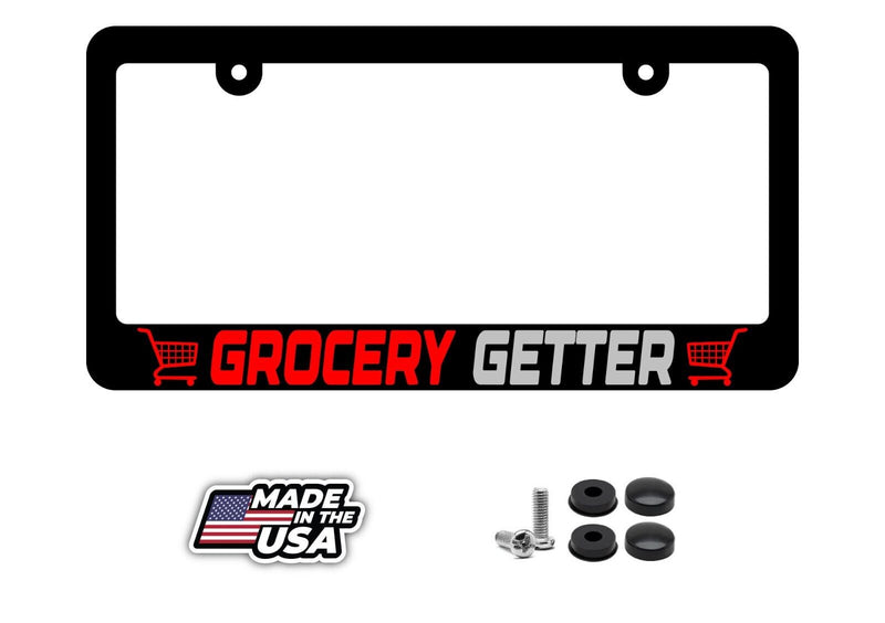 JDM Grocery Getter Funny Joke Prank Gag Drifting Racing License Plate Frame