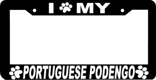 PORTUGUESE PODENGO DOG paw print License Plate Frame