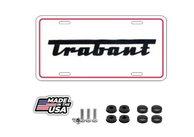TRABANT METAL - ALUMINUM LICENSE PLATE AUTO TAG 