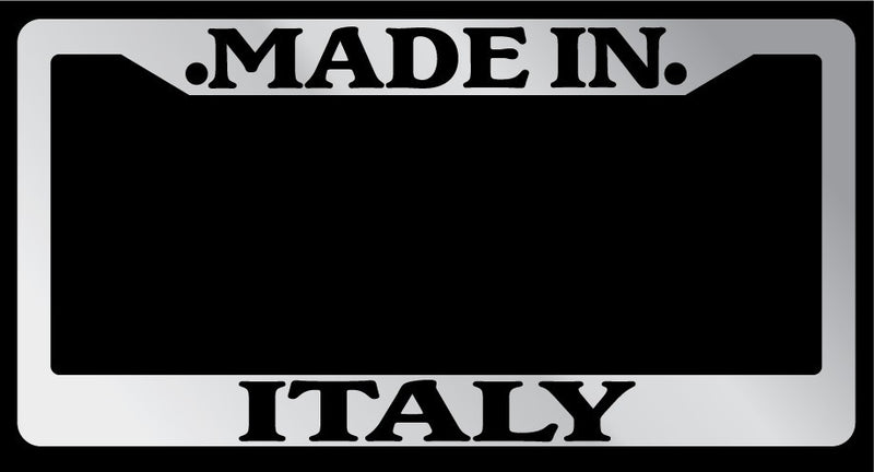 Chrome METAL License Plate Frame Made In Italy Auto Accessory  Mod-GRAPH9856236-10006